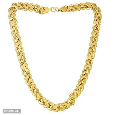 Sorisso Chain for Men Boys Husband gents boyfriend Stylish Gold Chain Golden Neck Chain for Men Stainless Steel Chains for Men Jewellery for Men Birthday Gift Anniversary fashion necklace-thumb0