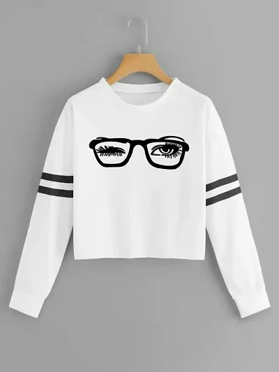 Trendy Blend Full Sleeve T Shirt For Women and Girls