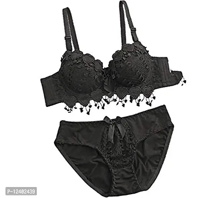 Buy InnerStyle Women's Cotton Front Closure Bras and Panty Set