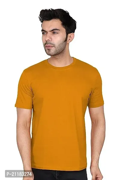 Stylish Cotton Solid Tees For Men-thumb0