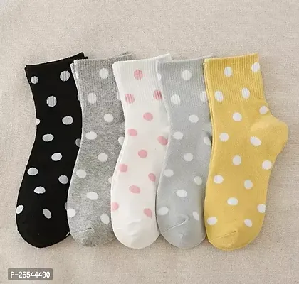 Trendy Women Socks Combo Ankle Length Pack Of 5 Pairs-thumb0