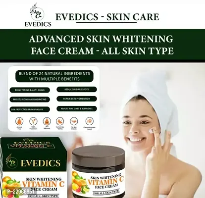 Evedics Herbals White Glow Skin Whitening And Brightening Cream, Face Cream With , For All Skin Types, 50G