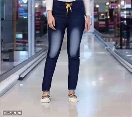 Denim Jogger For Women. This Beautiful Jogger Bears A Sophisticated Look And It Enhance Regular collar, Denim Fabric. Add This Jogger To Your Wardrobe PACK OF 1-thumb0