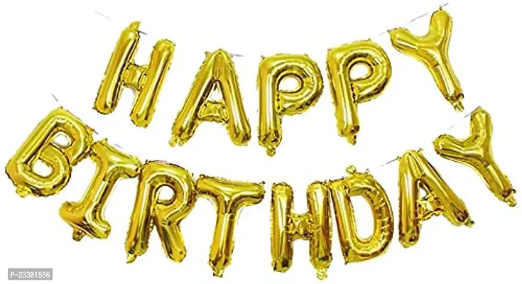 Sagar Creations Happy Birthday Balloon,16 Inch Mylar Golden Balloon 13 Letter Banner Foil Gradient Aluminum Balloon Party Supplies Decorations-thumb0