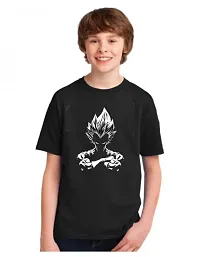 Sagar Creations Round Neck Half Sleeve Printed T Shirt | Casual | Regular Wear | T Shirt for Boys | Black T Shirt | 9 Years-10 Years (Black)-thumb1