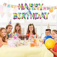 Sagar Creations Happy Birthday Balloon,16 Inch Mylar Rainbow Balloon 13 Letter Banner Foil Gradient Aluminum Balloon Party Supplies Decorations-thumb3