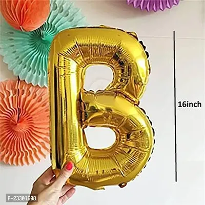 Sagar Creations BABY SHOWER Golden colored 10 Letter Balloon Alphabet Foil Balloons for BABY SHOWER Party Decoration, Eve Party Ornament.-thumb2