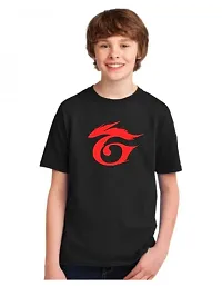 Sagar Creations Half Sleeve | Round Neck | Printed T Shirt | Casual | Regular Wear T Shirt for Boys Black T Shirt, 9 Years-10 Years (Black)-D9-thumb1