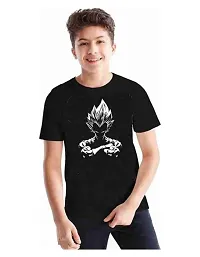 Sagar Creations Half Sleeve | Round Neck | Printed T Shirt | Casual | Regular Wear T Shirt for Boys Black T Shirt, 12 Years-13 Years (Black)-D18-thumb1