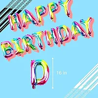 Sagar Creations Happy Birthday Balloon,16 Inch Mylar Rainbow Balloon 13 Letter Banner Foil Gradient Aluminum Balloon Party Supplies Decorations-thumb4