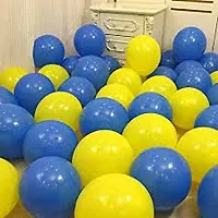 Sagar Creations pack of colored latex balloons for party decorations, marriage anniversary, innogration, birthday, baby shower, welcome and weddings (color- Blue and Yellow, pack of 100 pcs)-thumb4