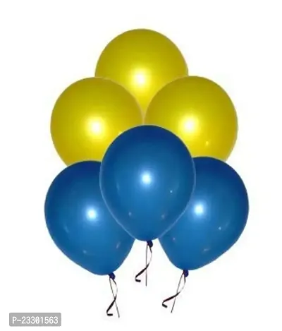 Sagar Creations pack of colored latex balloons for party decorations, marriage anniversary, innogration, birthday, baby shower, welcome and weddings (color- Blue and Yellow, pack of 100 pcs)-thumb2