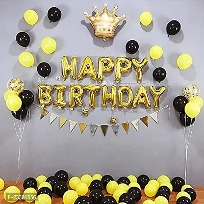 Sagar Creations Happy Birthday Balloon,16 Inch Mylar Golden Balloon 13 Letter Banner Foil Gradient Aluminum Balloon Party Supplies Decorations-thumb2