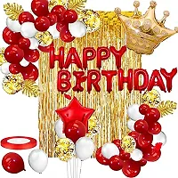 Sagar Creations Happy Birthday Balloon,16 Inch Mylar Red Balloon 13 Letter Banner Foil Gradient Aluminum Balloon Party Supplies Decorations-thumb3