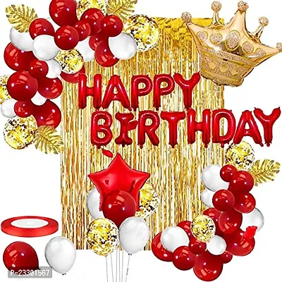 Sagar Creations Happy Birthday Balloon,16 Inch Mylar Red Balloon 13 Letter Banner Foil Gradient Aluminum Balloon Party Supplies Decorations-thumb4