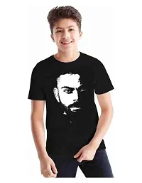 Sagar Creations Half Sleeve | Round Neck | Printed T Shirt | Casual | Regular Wear T Shirt for Boys Black T Shirt, 13 Years-14 Years (Black)-D22-thumb1