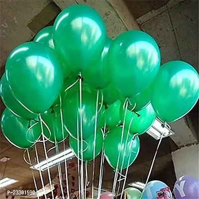 Sagar Creations pack of colored latex balloons for party decorations, marriage anniversary, innogration, birthday, baby shower, welcome and weddings (GREEN)-thumb3