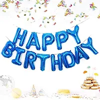 Sagar Creations Happy Birthday Balloon,16 Inch Mylar Blue Balloon 13 Letter Banner Foil Gradient Aluminum Balloon Party Supplies Decorations-thumb2