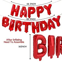 Sagar Creations Happy Birthday Balloon,16 Inch Mylar Red Balloon 13 Letter Banner Foil Gradient Aluminum Balloon Party Supplies Decorations-thumb2