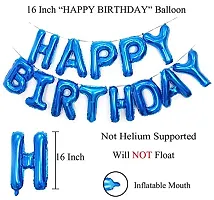 Sagar Creations Happy Birthday Balloon,16 Inch Mylar Blue Balloon 13 Letter Banner Foil Gradient Aluminum Balloon Party Supplies Decorations-thumb1