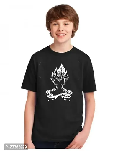 Sagar Creations Half Sleeve | Round Neck | Printed T Shirt | Casual | Regular Wear T Shirt for Boys Black T Shirt, 8 Years-9 Years (Black)-D5-thumb2