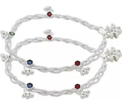 Shimmering  Silver Plated  Anklet For Women-thumb1