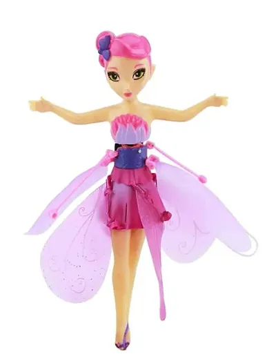 Flying Doll Toy Features with Amazing  Spins Pink for 3-5 Year Child