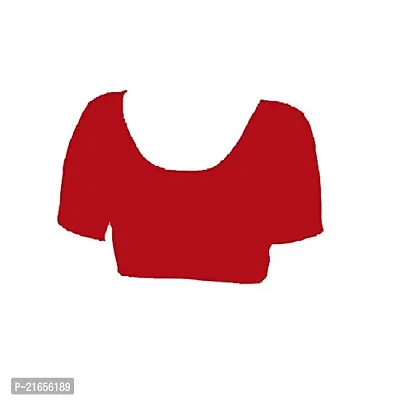 Women's Polycotton Solid Short Sleeve Blouse (SGBE-BL-ALL40-01S_Red_40)-thumb3