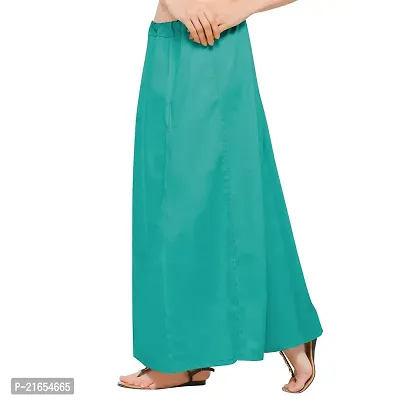 Ridhi and Sidhi Women's Cotton Saree Petticoats (Green, 40)-thumb2