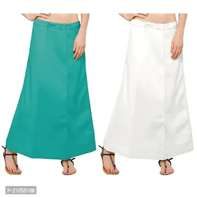 AMAB Sea Green,White Cotton Petticoat