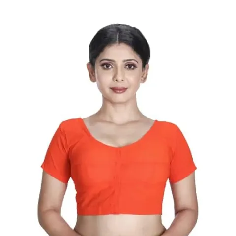 Amab Clothing Women's Collection of Round Neck Readymade Pure Blouse | Blouse is Fully Stitched and Ready to Wear | Made Up Which is Soft Against Skin.