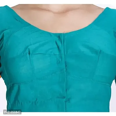 Women's Cotton Solid Half Sleeve Readymade Fully Stitched Blouse (WCBRN18-40_Sea Green_40)-thumb4