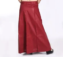 Amab Women's Cotton Plain Petticoat | Pure Cotton Readymade Inskirt Saree Petticoats Combo with Handmade Nada | Women's Cotton Plain Fully Stitched Saree | Lingerie. (Maroon).-thumb3