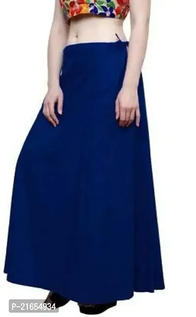 Ridhi and Sidhi Women's Cotton Indian Stitched Petticoats (Blue)-thumb0