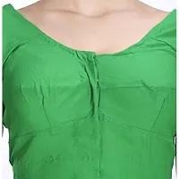 Women's Cotton Solid Half Sleeve Blouse (WCBRN14-40_Green_40)-thumb3