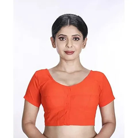 Amab Clothing Women's Collection of Round Neck Readymade Pure Blouse | Blouse is Fully Stitched and Ready to Wear | Made Up Which is Soft Against Skin.