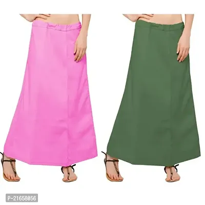 AMAB Pink,Dark Green Cotton Petticot