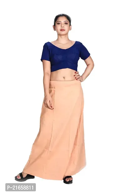 Women Multi Colour Pure Cotton Inskirt Saree petticoats set of 2pec. and  Free Peacock Saree Brotch Pin worth150 Rs. - Attire Fashions - 2191516