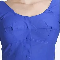 Amab Clothing Women's Collection of Round Neck Readymade Pure Cotton Blouse | Blouse is Fully Stitched and Ready to Wear | Made Up Which is Soft Against Skin. Blue-thumb3