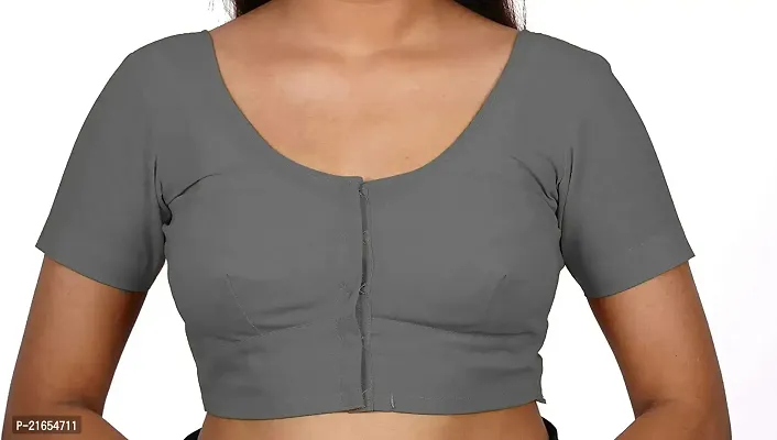 BB Readymade 2by2 Blouse- Grey-thumb0