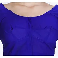 Women's Cotton Solid Half Sleeve Readymade Fully Stitched Blouse (WCBRN13-38_Royal Blue_38)-thumb3