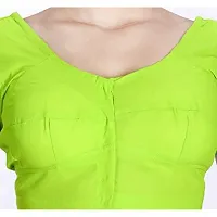 Amab Clothing Women's Collection of Round Neck Readymade Pure Cotton Blouse | Blouse is Fully Stitched and Ready to Wear | Made Up Which is Soft Against Skin. Jasmine Green-thumb3