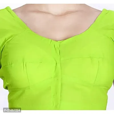 Amab Clothing Women's Collection of Round Neck Readymade Pure Cotton Blouse | Blouse is Fully Stitched and Ready to Wear | Made Up Which is Soft Against Skin. Jasmine Green-thumb4