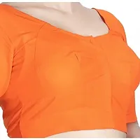 Women's Cotton Solid Half Sleeve Readymade Blouse (WCBRN48-38_Orange_38)-thumb3