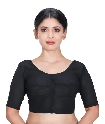 Womens Rubia Cotton Half Sleeves Saree Blouse