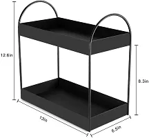 2 Tier Counter Standing Rack for Kitchen (12.2X6.7X11.2inch, Black)-thumb1