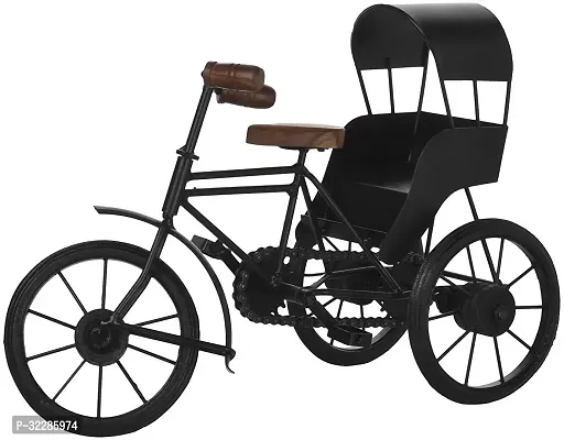 Antique Wood and Wrought Iron Mini Rickshaw-thumb0