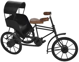 Antique Wood and Wrought Iron Mini Rickshaw-thumb1