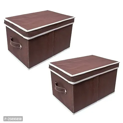 Brown Foldable Storage Container-Pack Of 2