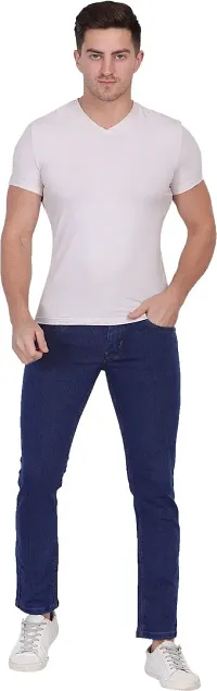 Men Dark Blue Jeans-thumb4